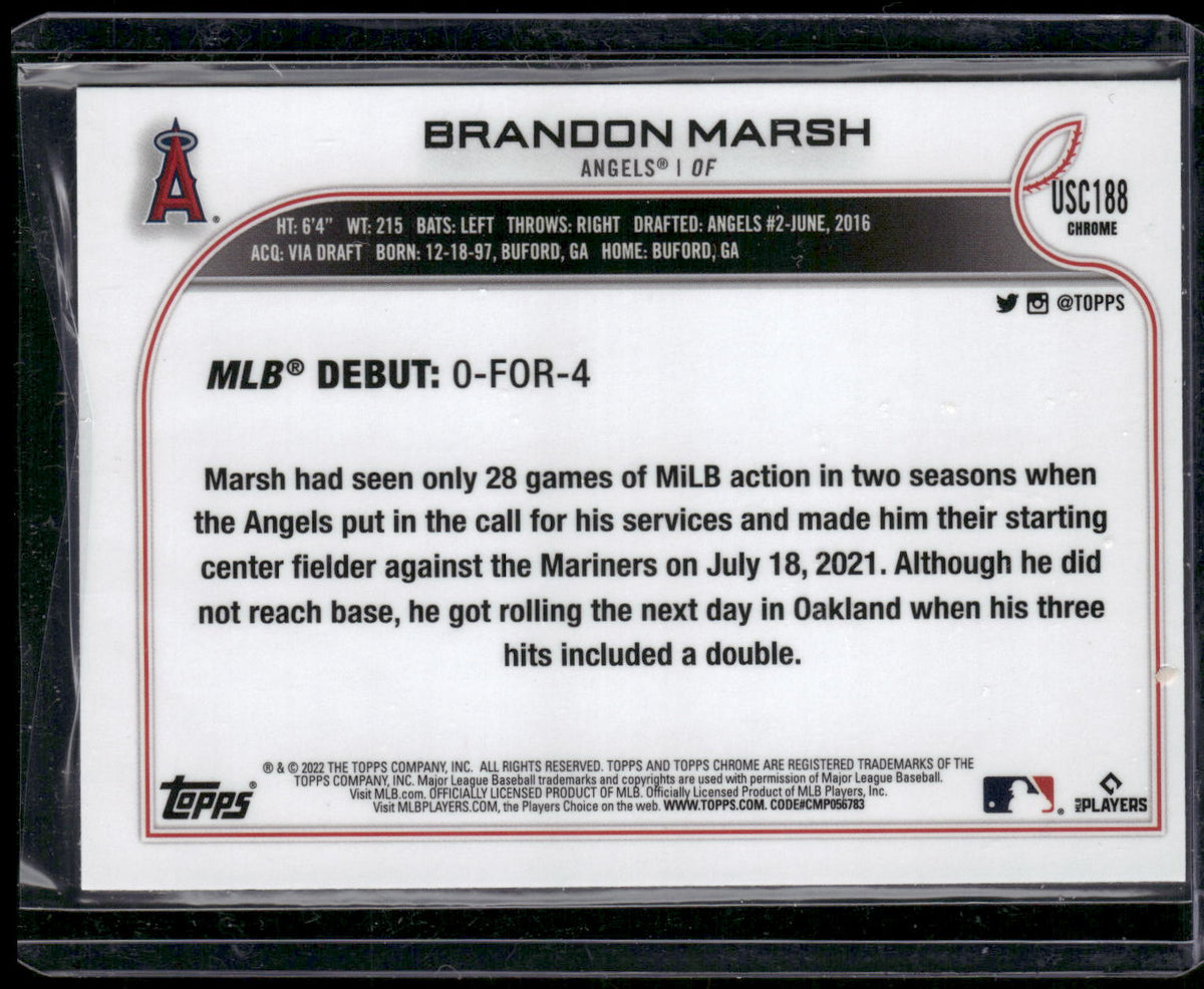 2022 Topps Chrome Update #USC188 Brandon Marsh Purple Refractor