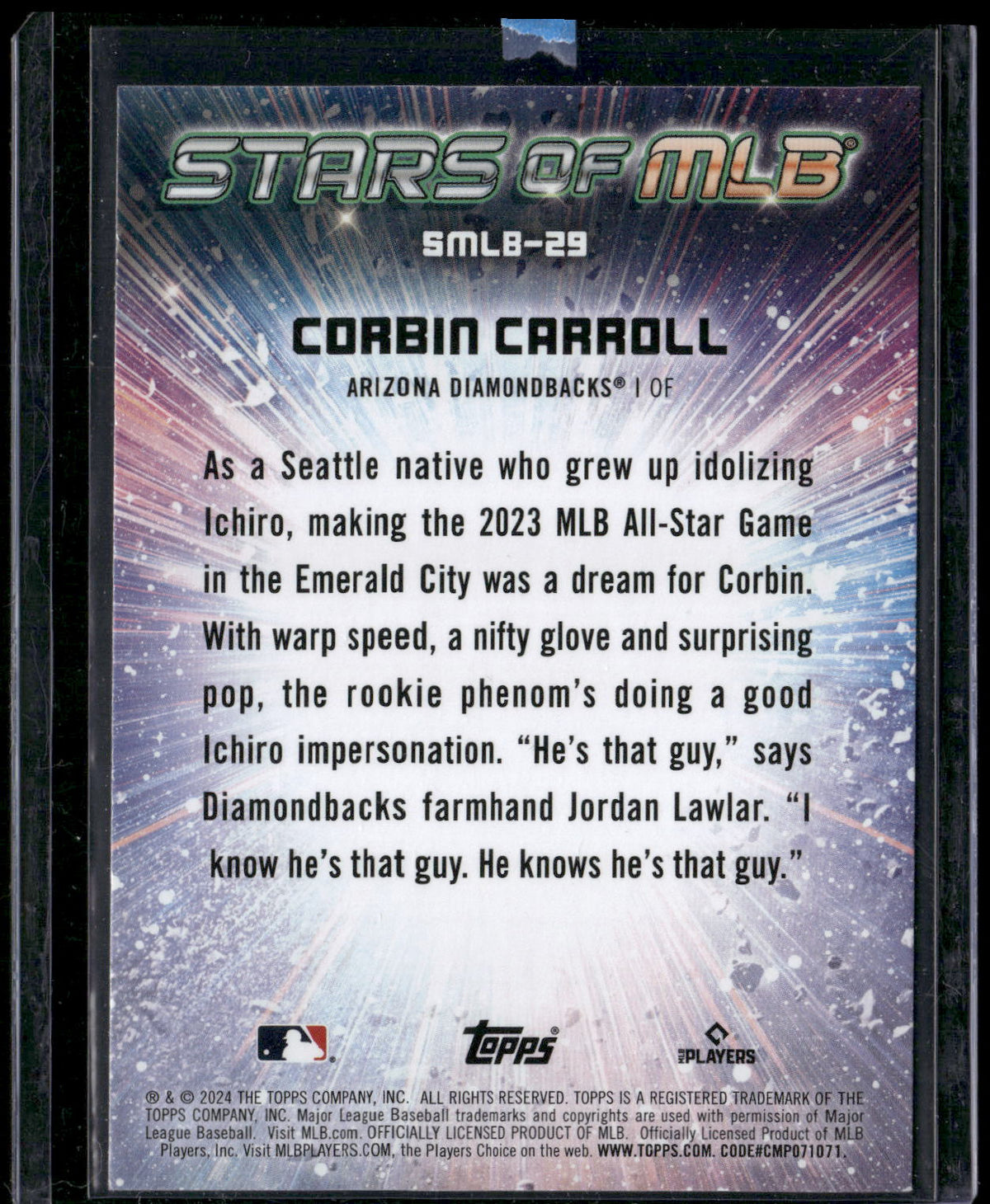 2024 Topps #SMLB-29 Corbin Carroll Stars of MLB