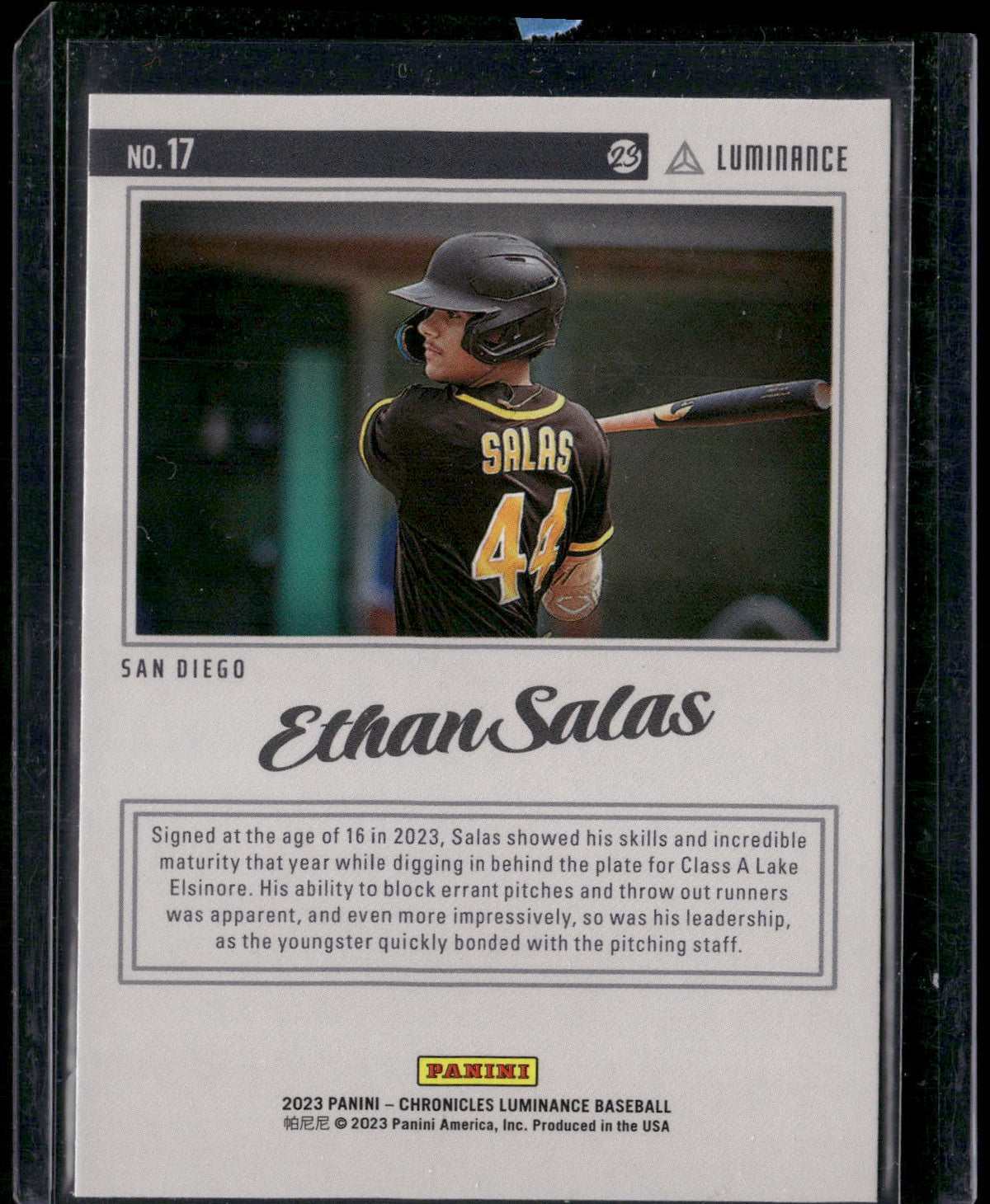 2023 Panini Chronicles - Luminance #17 Ethan Salas