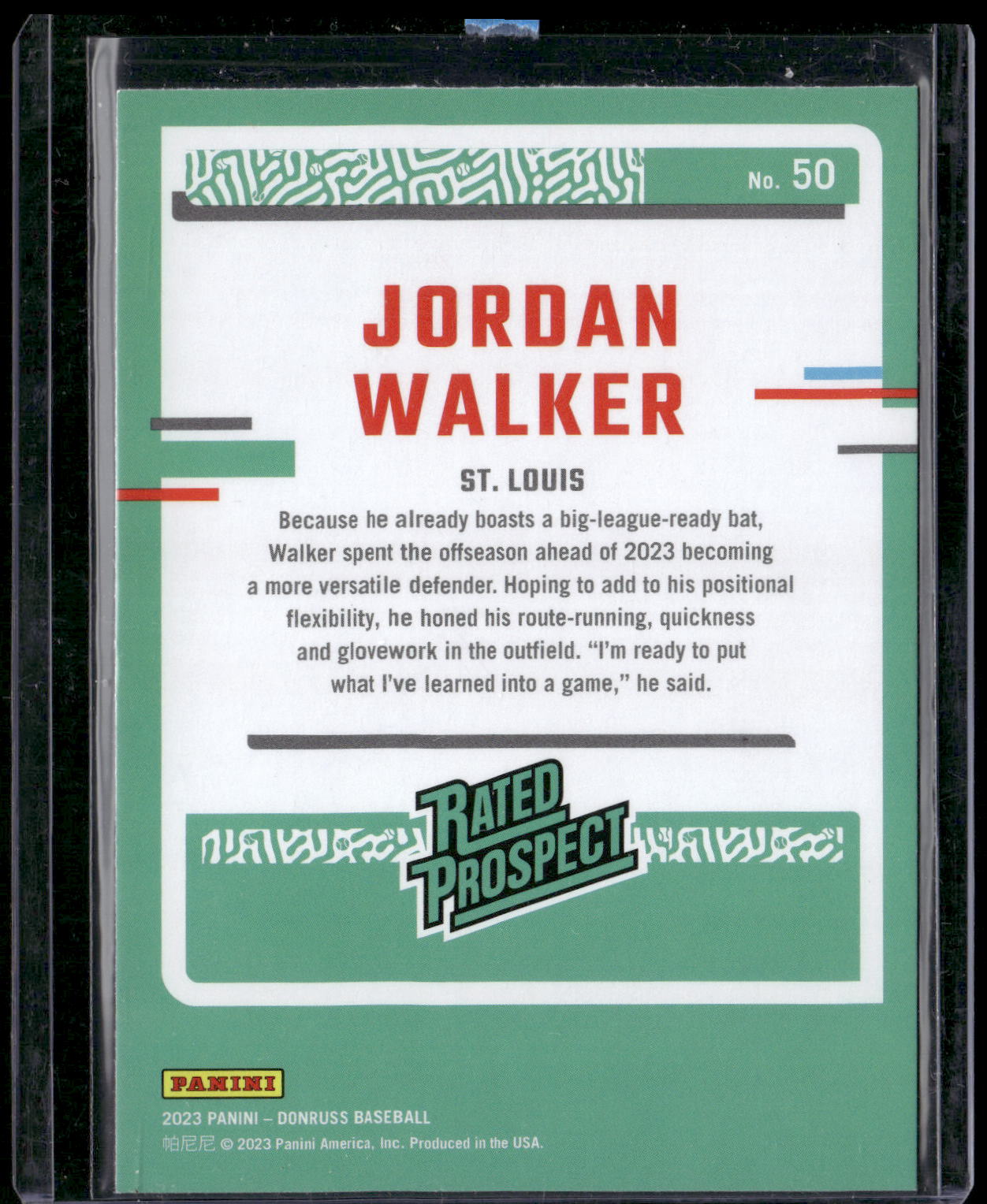 2023 Donruss #50 Jordan Walker