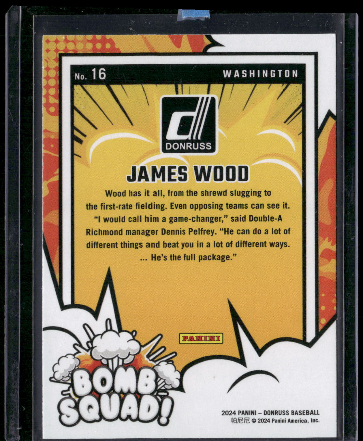 2024 Donruss #16 James Wood Bomb Squad
