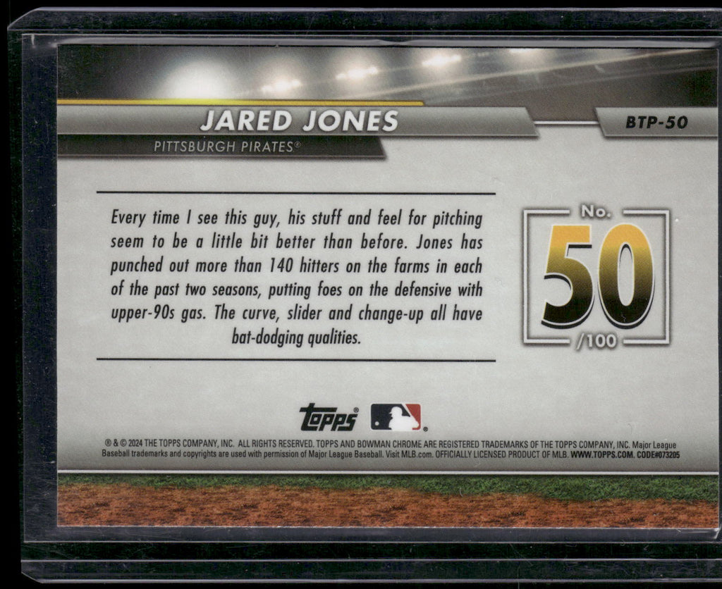 2024 Bowman #BTP-50 Jared Jones Bowman Scouts' Top 100