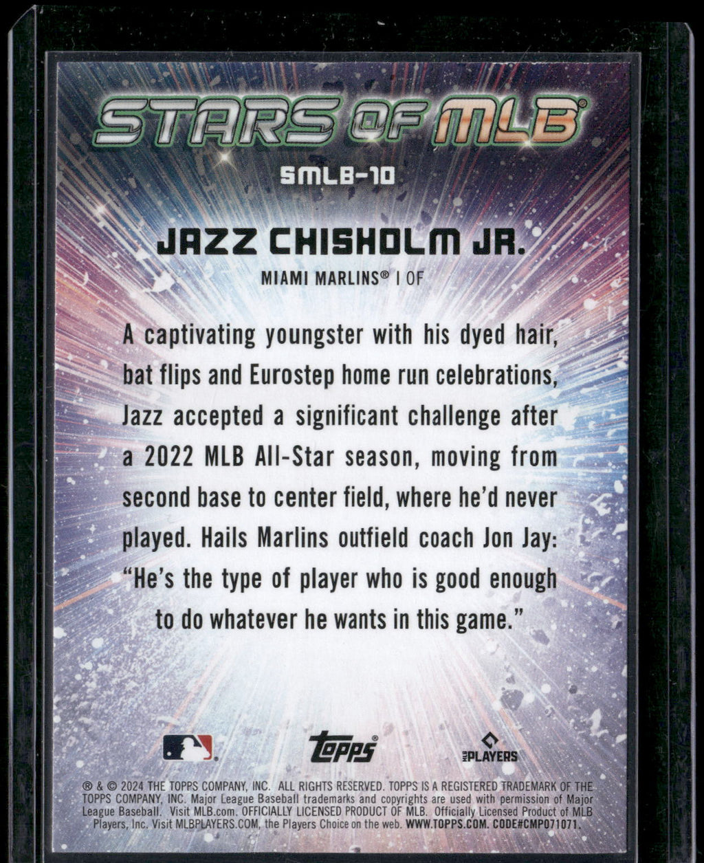 2024 Topps #SMLB-10 Jazz Chisholm Jr. Stars of MLB