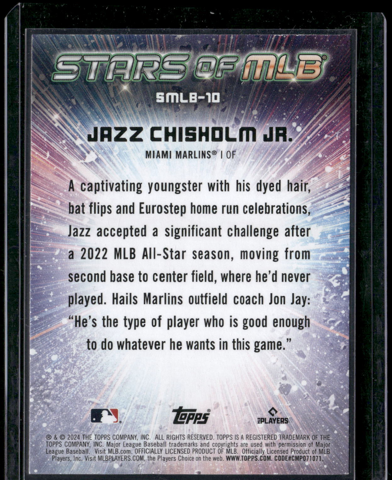 2024 Topps #SMLB-10 Jazz Chisholm Jr. Stars of MLB