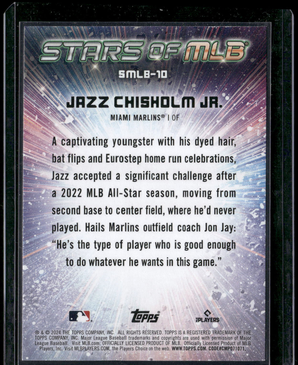 2024 Topps #SMLB-10 Jazz Chisholm Jr. Stars of MLB