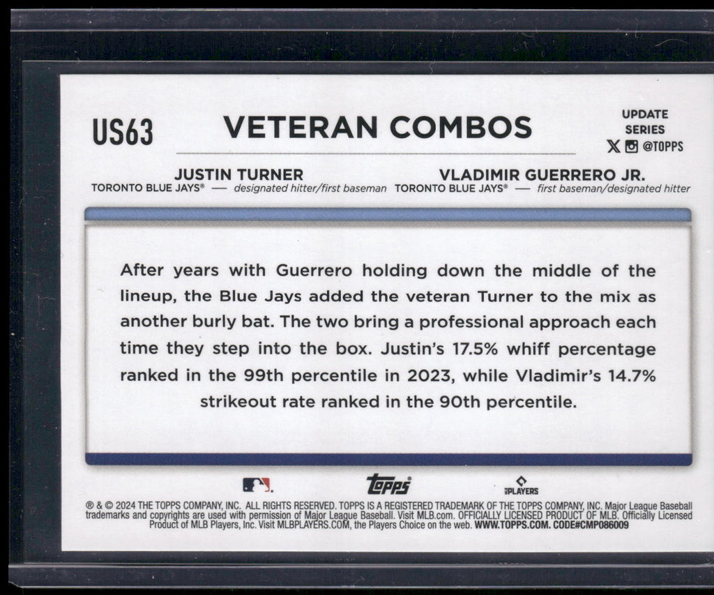 2024 Topps Update #US63 Vladimir Guerrero Jr. Yellow
