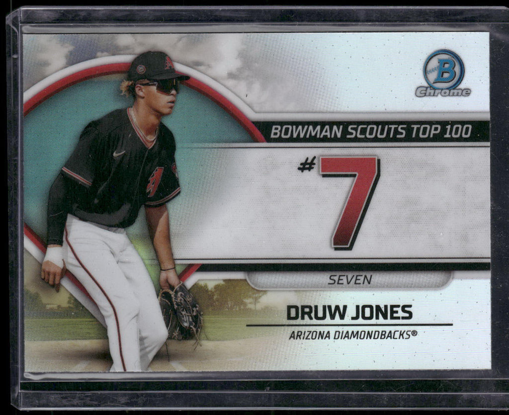 2023 Bowman #BTP-7 Druw Jones Bowman Scouts Top 100