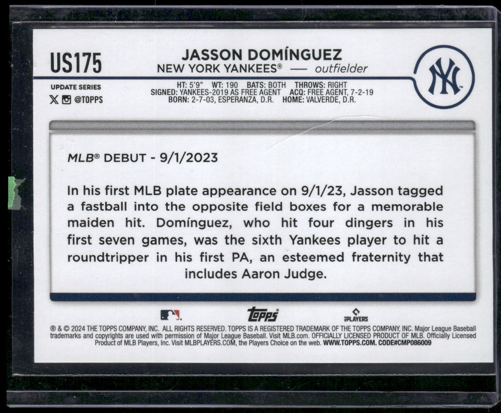 2024 Topps Update #US175 Jasson Domínguez