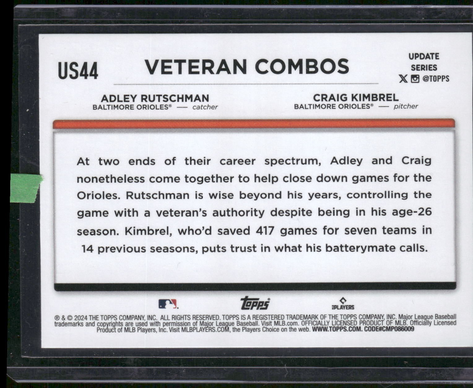 2024 Topps Update #US44 Adley Rutschman