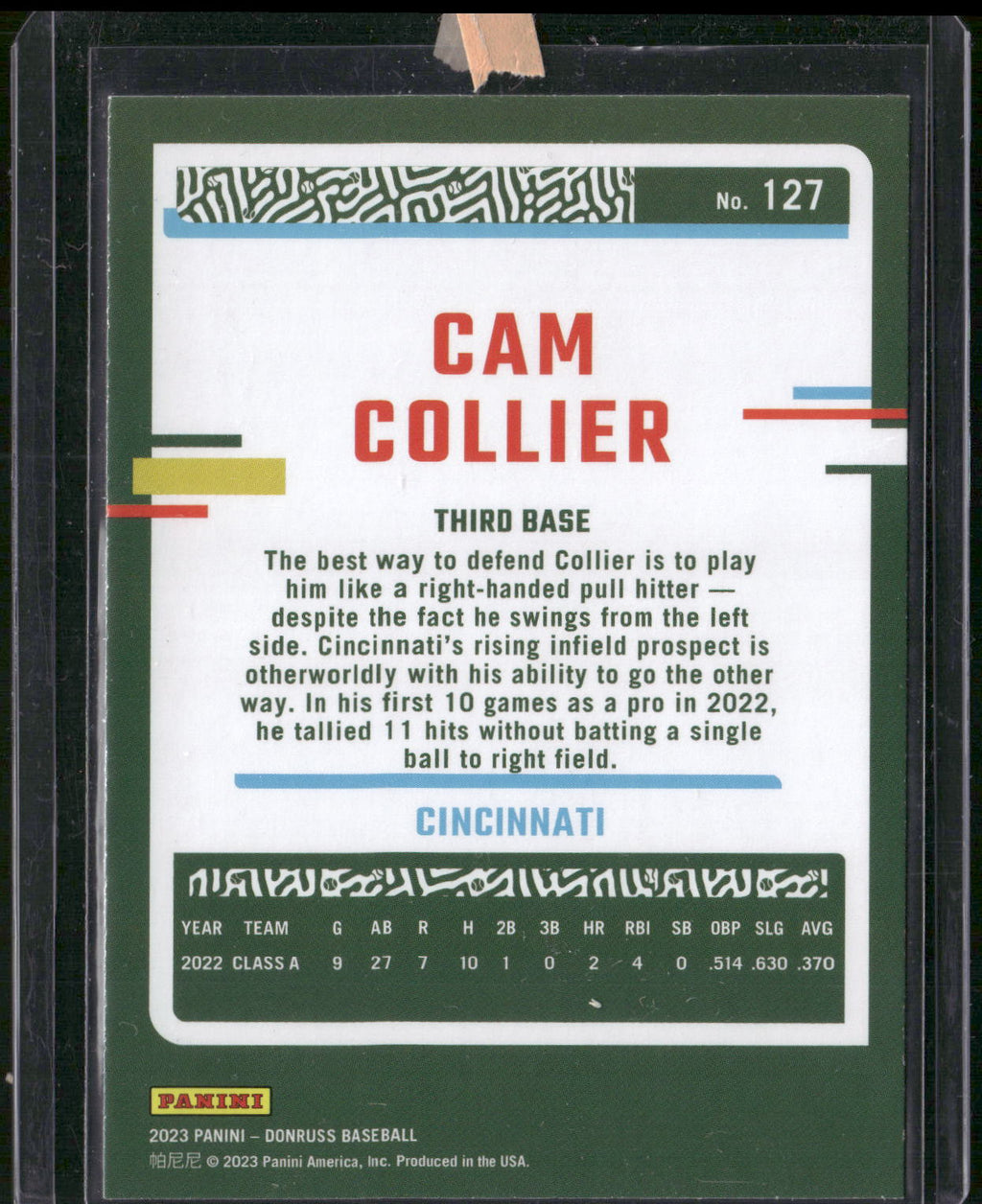 2023 Donruss #45 Cam Collier Liberty