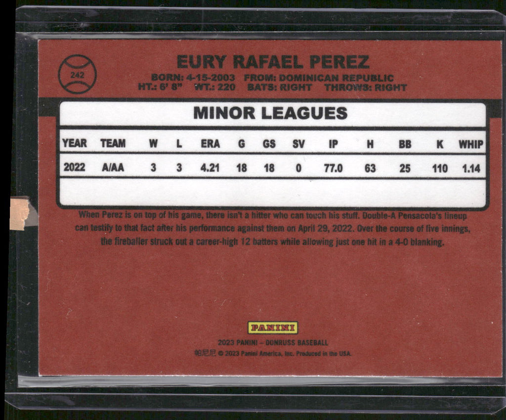 2023 Donruss #242 Eury Perez Independence Day