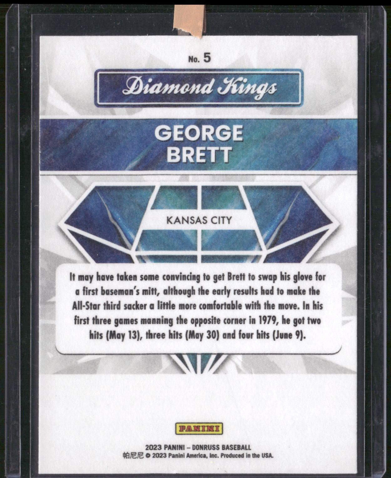 2023 Donruss #5 George Brett Independence Day