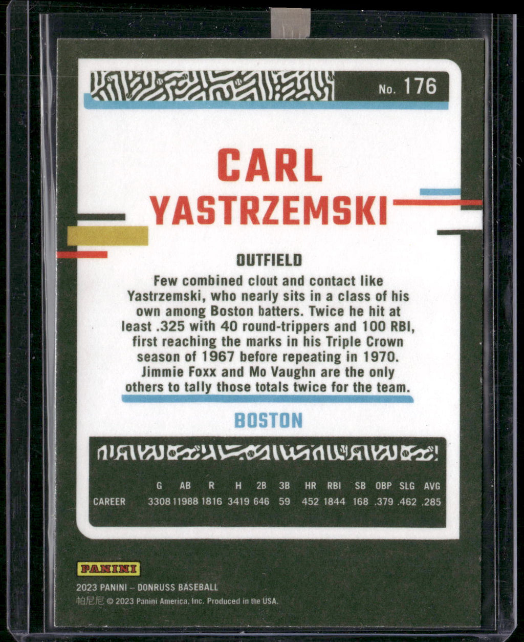 2023 Donruss #176 Carl Yastrzemski Independence Day