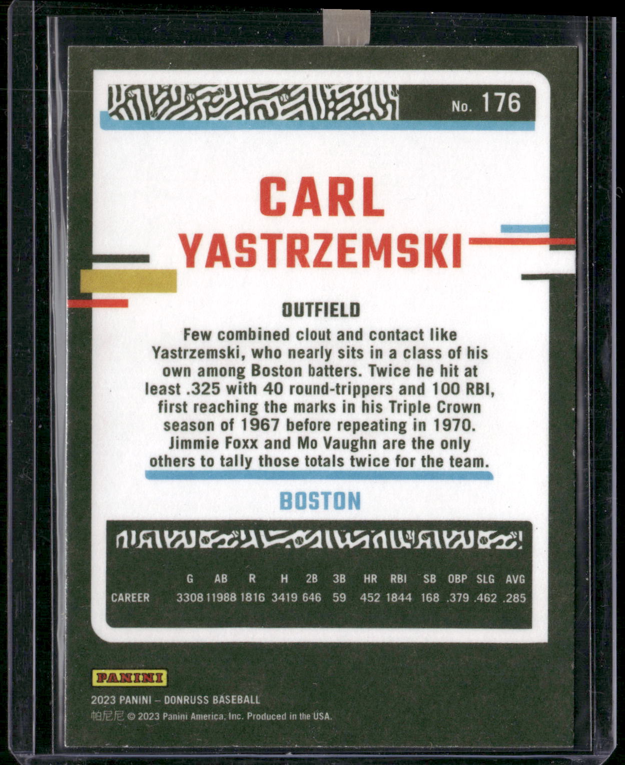 2023 Donruss #176 Carl Yastrzemski Independence Day