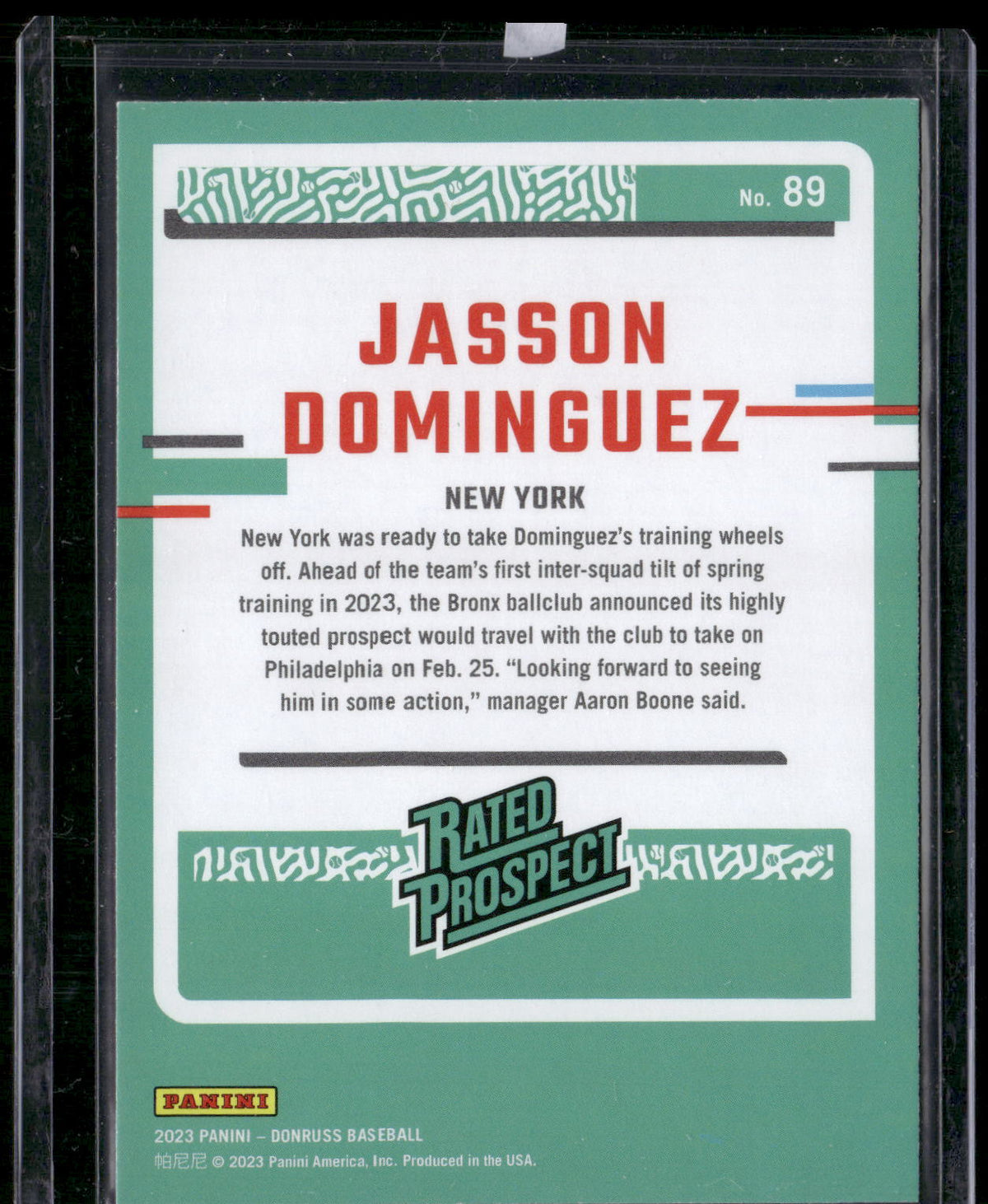 2023 Donruss #89 Jasson Dominguez