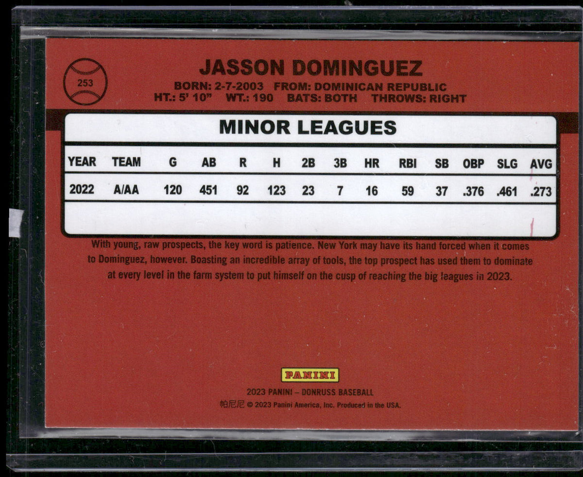 2023 Donruss #253 Jasson Dominguez