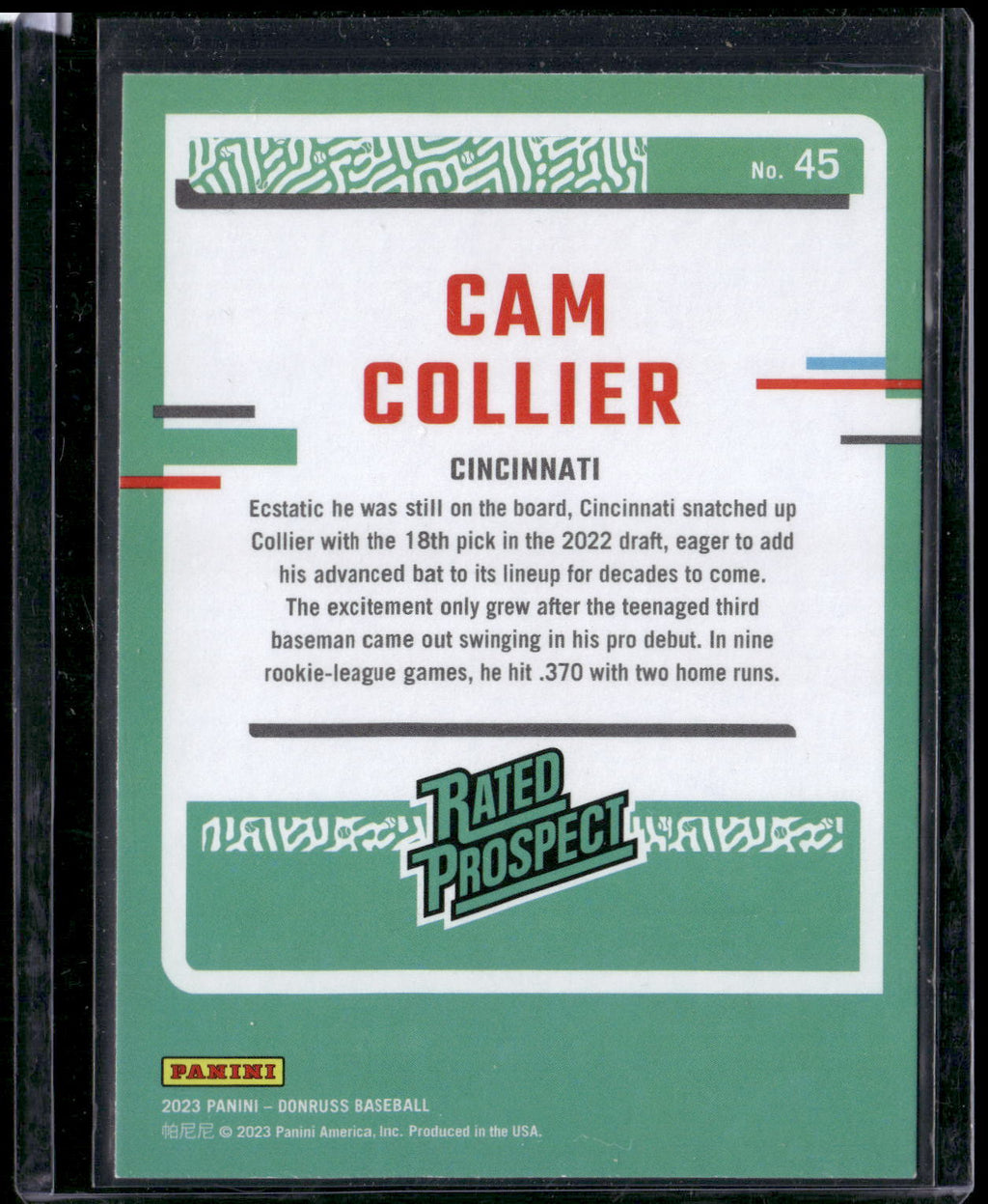 2023 Donruss #45 Cam Collier