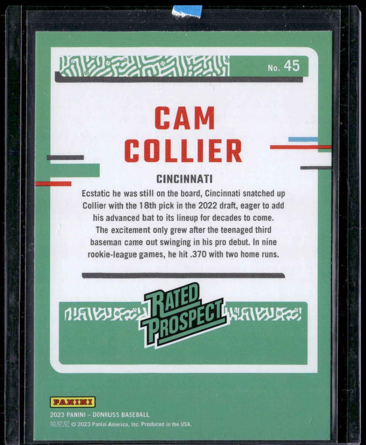 2023 Donruss #45 Cam Collier