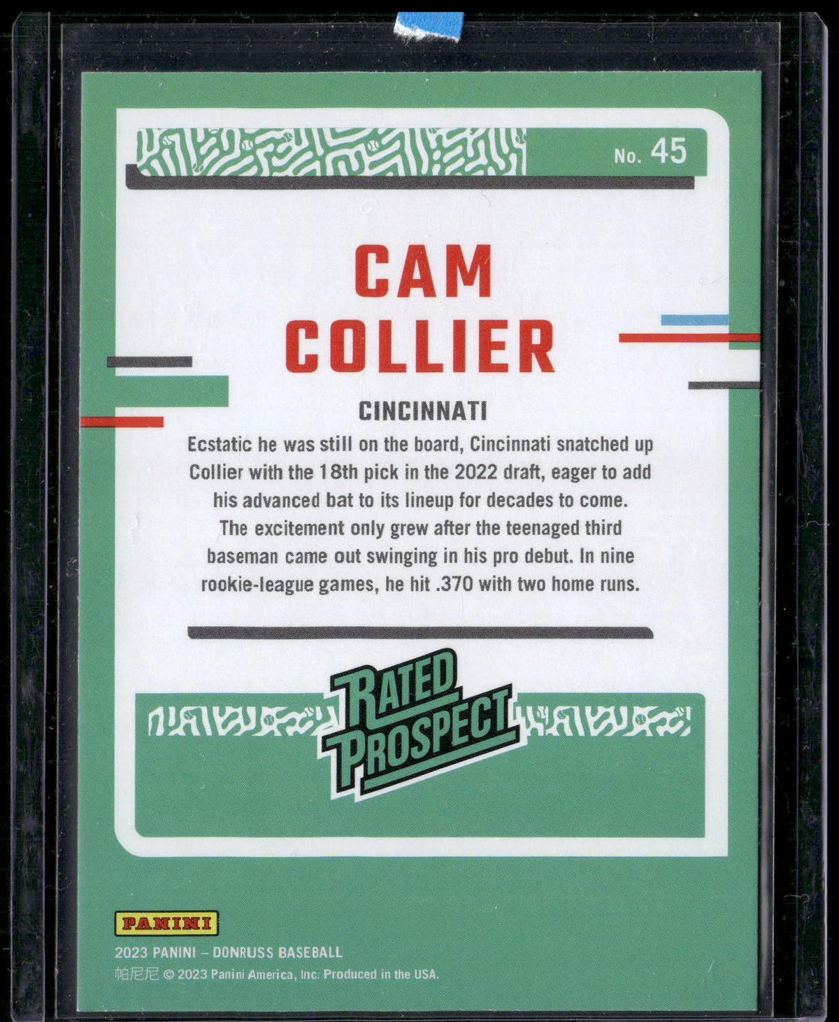 2023 Donruss #45 Cam Collier