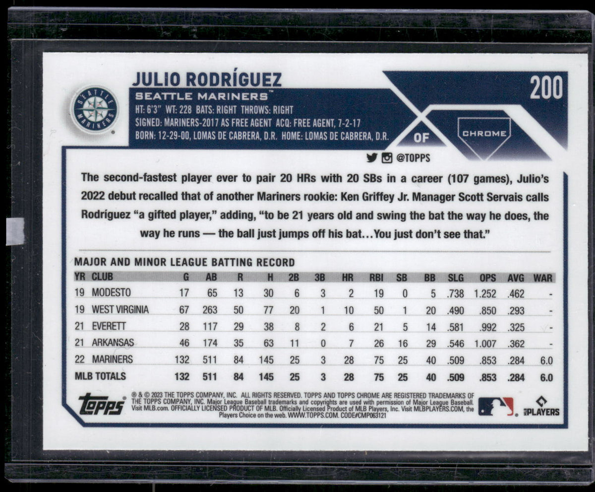 2023 Topps Chrome #200 Julio Rodríguez