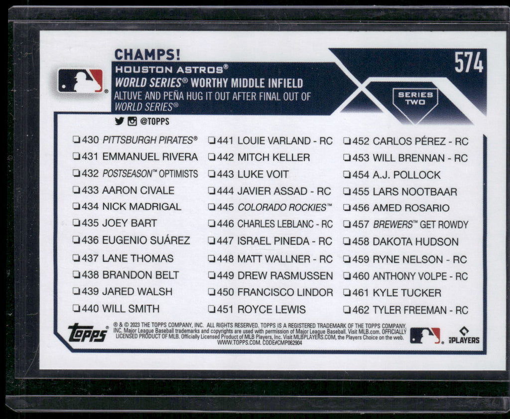 2023 Topps #574 Champs! Rainbow Foil