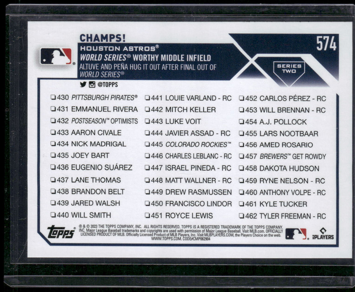 2023 Topps #574 Champs! Rainbow Foil