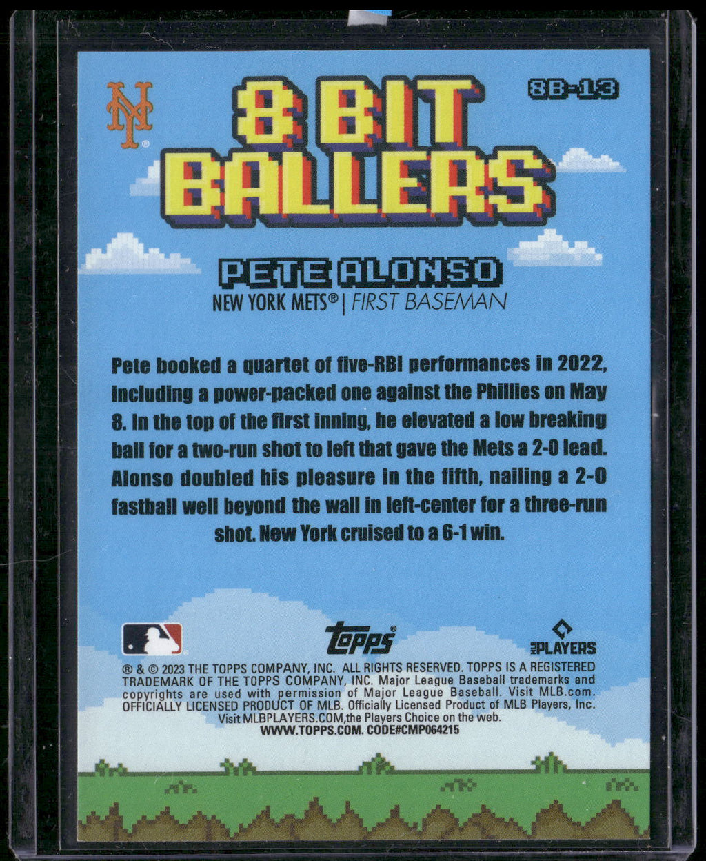2023 Topps Big League #8B-13 Pete Alonso 8 Bit Ballers