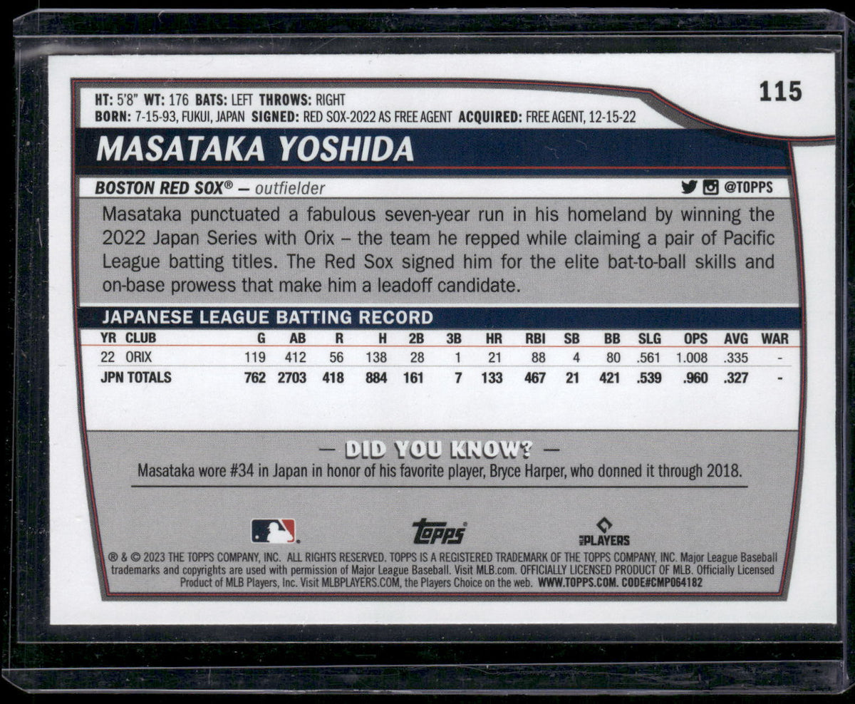 2023 Topps Big League #115 Masataka Yoshida