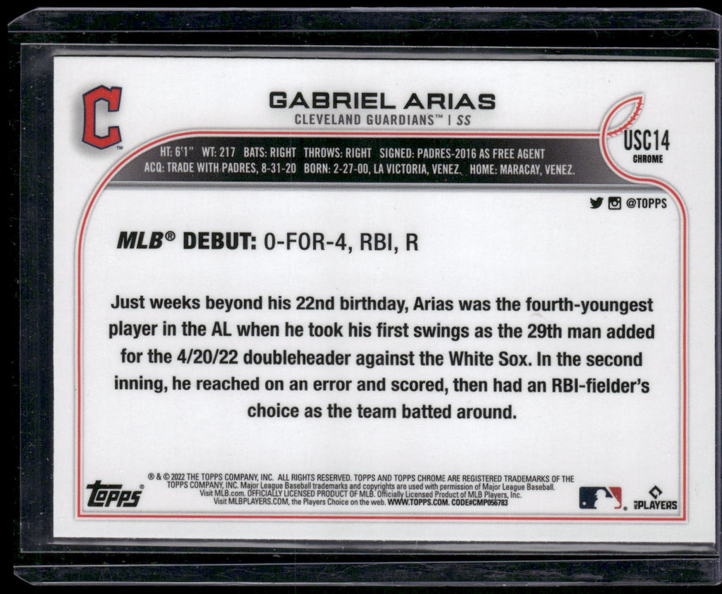 2022 Topps Chrome Update #USC14 Gabriel Arias