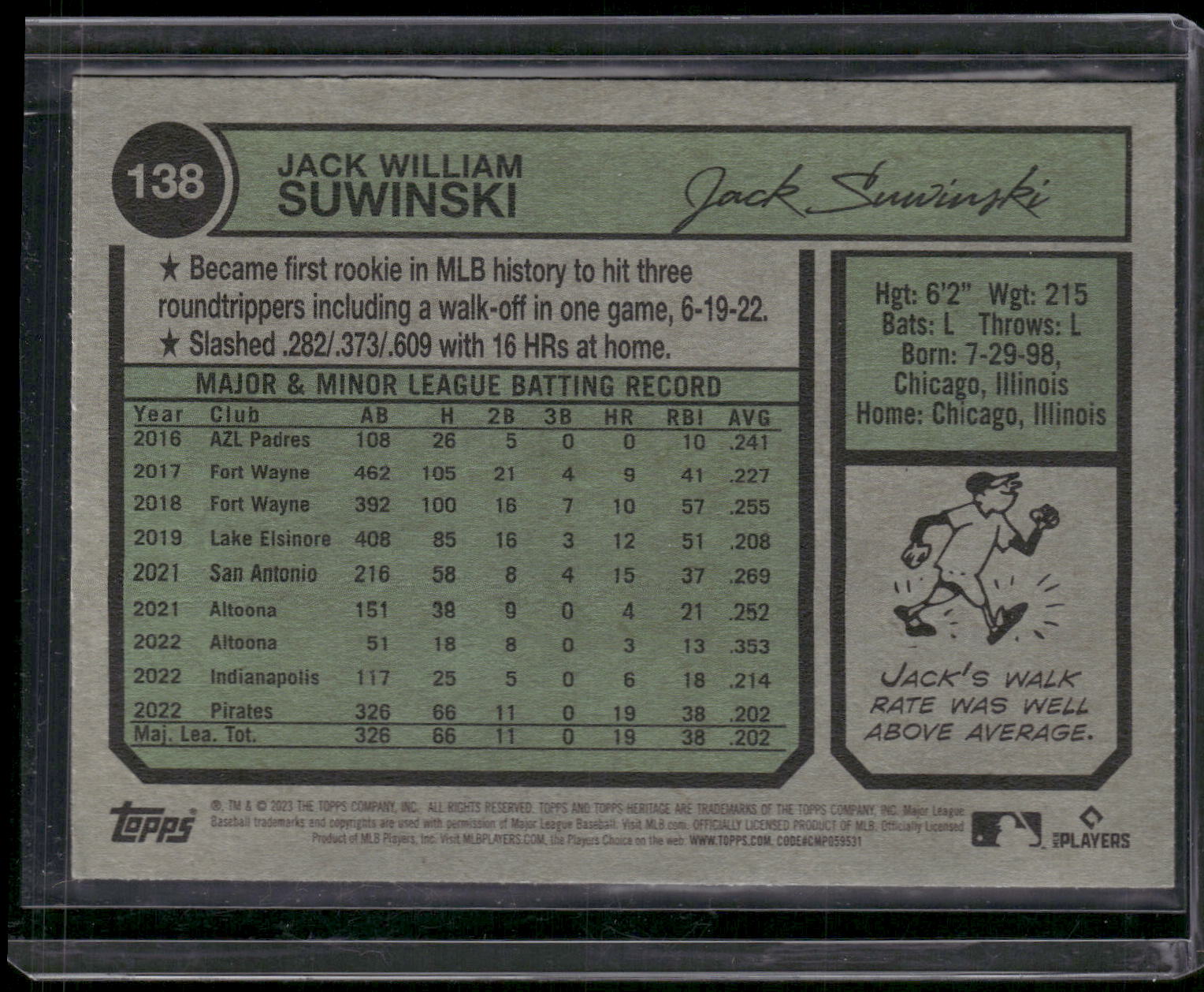 2023 Topps Heritage #138 Jack Suwinski