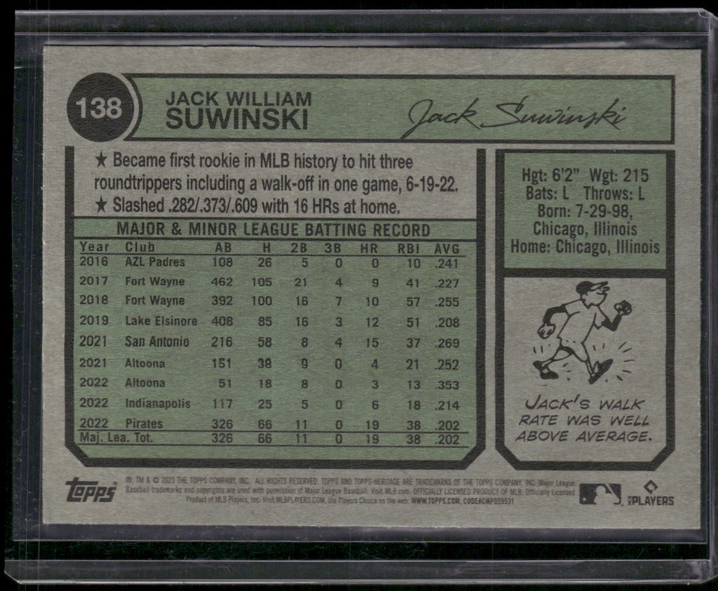 2023 Topps Heritage #138 Jack Suwinski