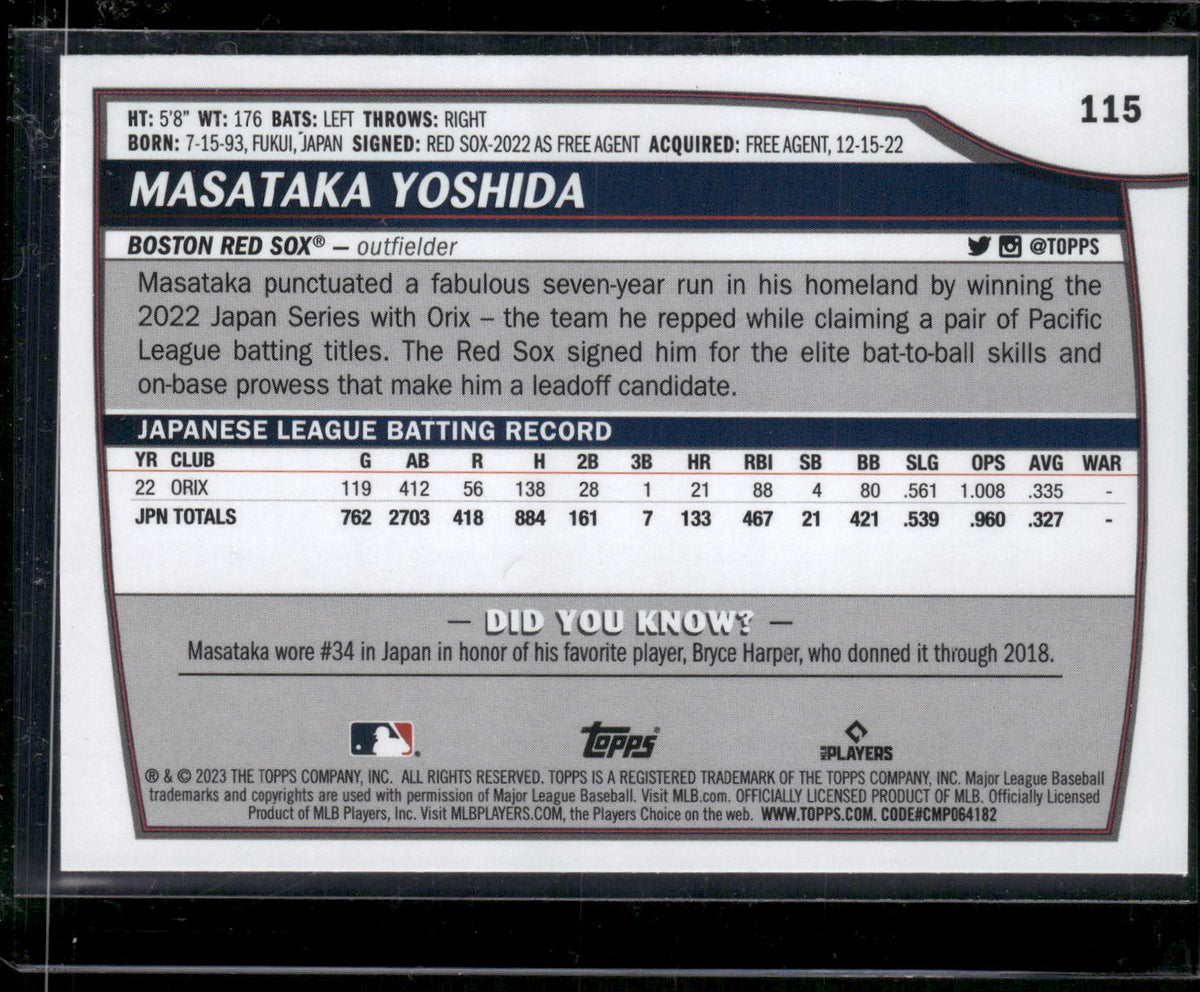 2023 Topps Big League #115 Masataka Yoshida