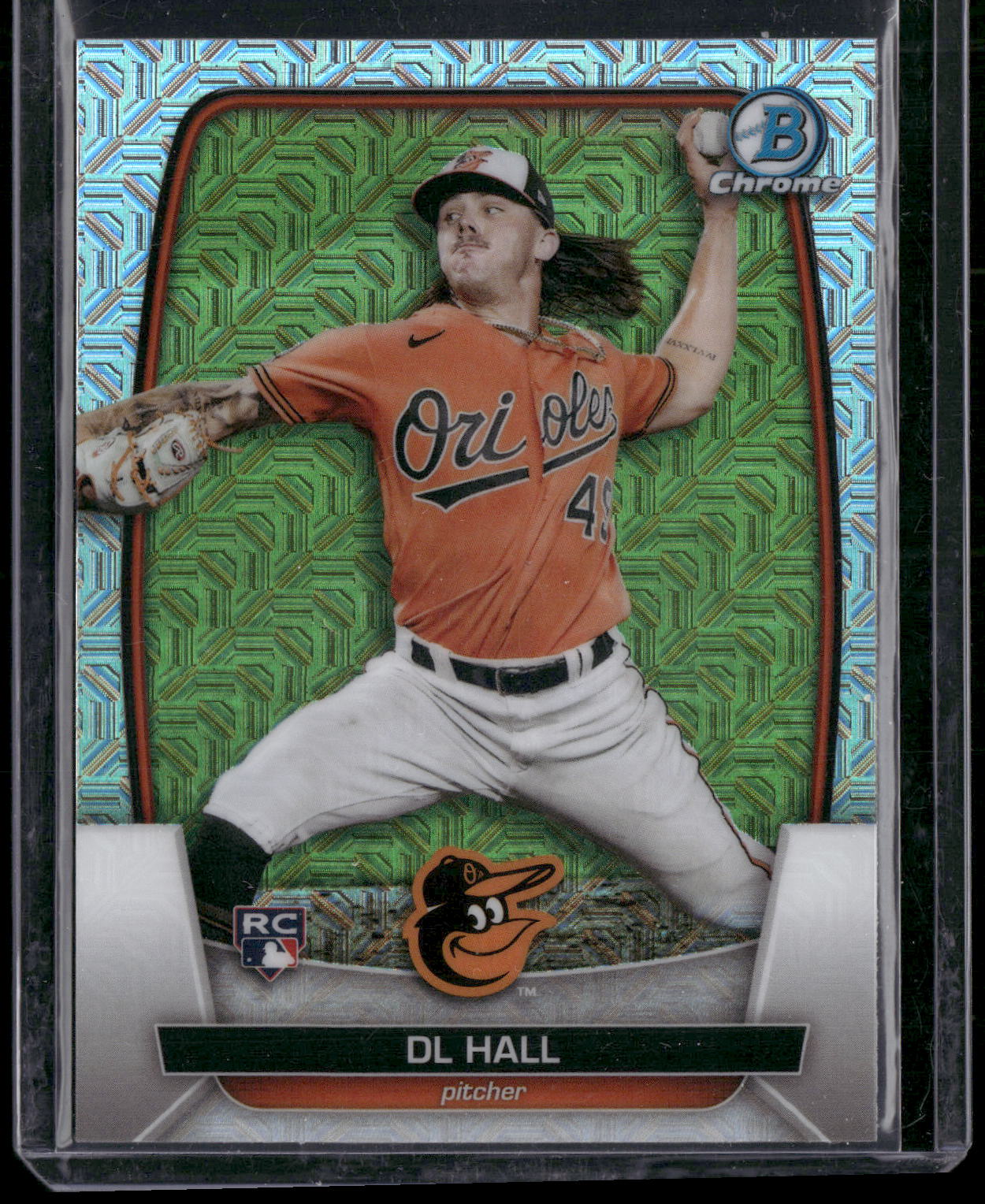 2023 Bowman #9 DL Hall Mojo Refractors