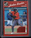 2023 Donruss #90M-JA Jordan Lawlar Retro 1990 Materials Red #/99