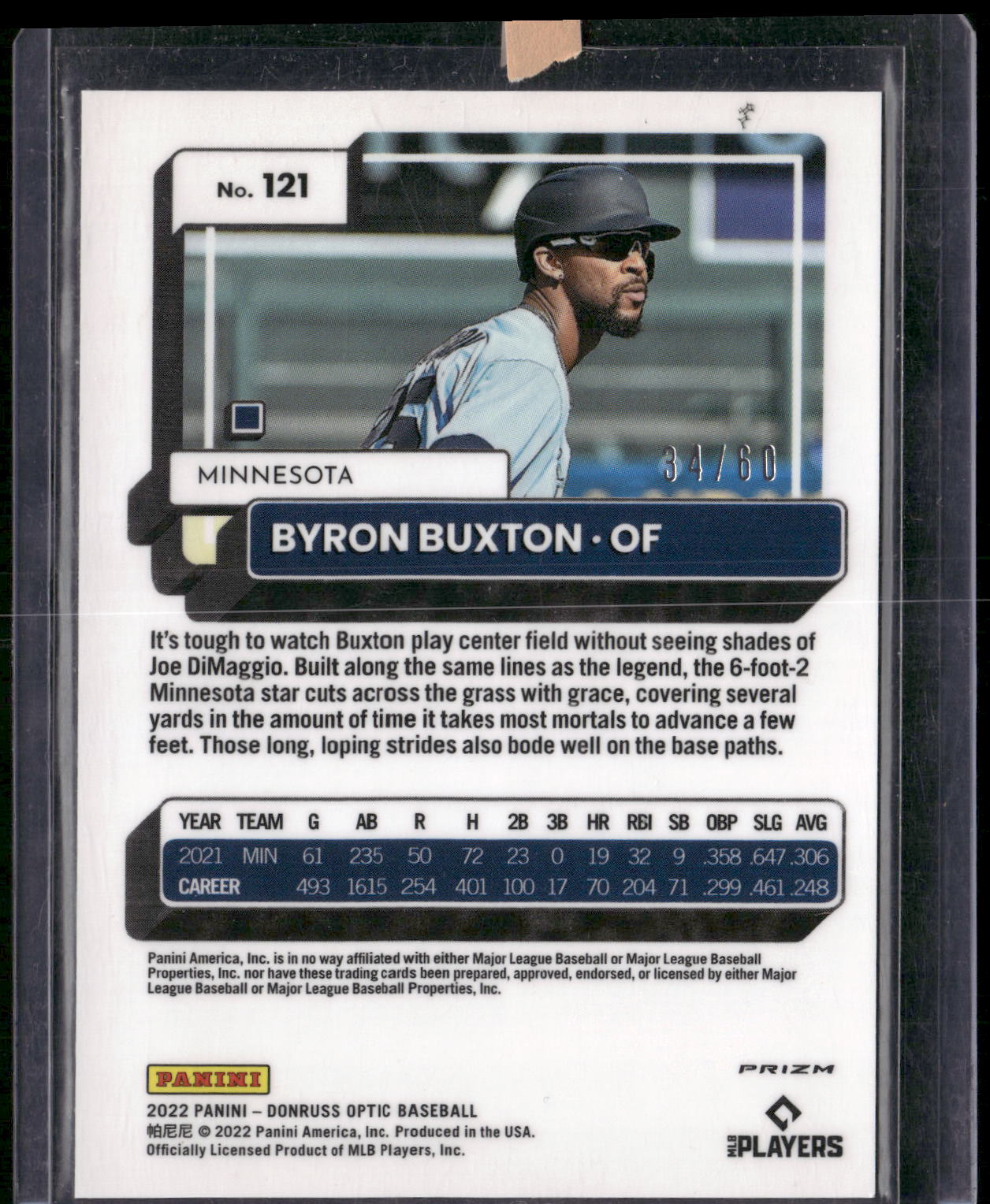 2022 Donruss #111 Byron Buxton Red #/2022