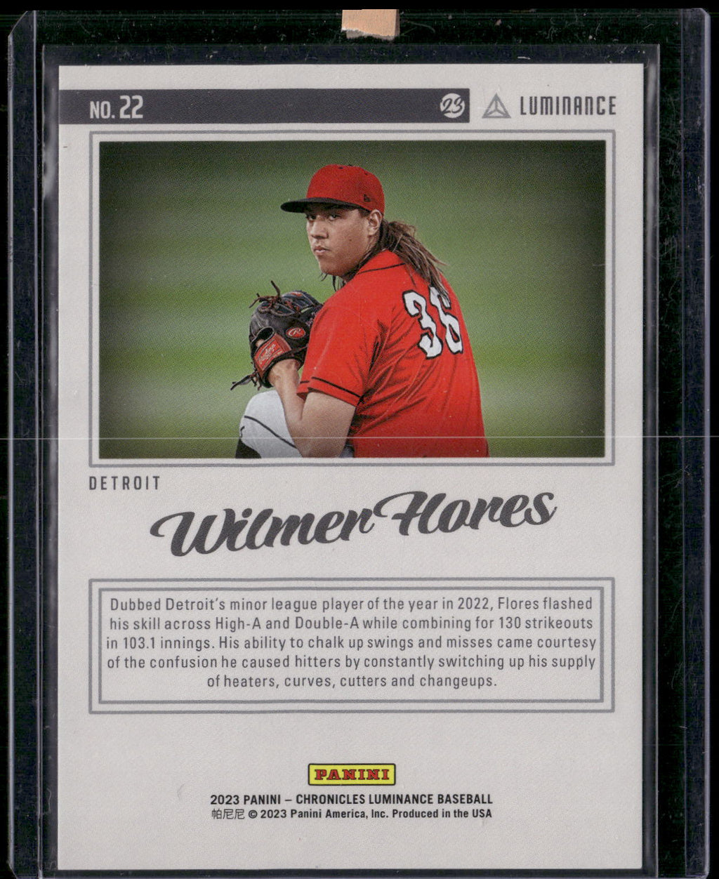 2023 Panini Chronicles - Luminance #22 Wilmer Flores SN/ 25