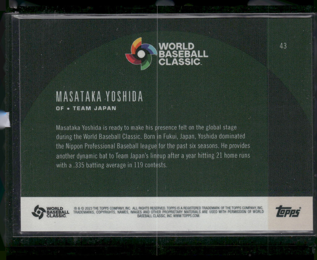 2023 Topps World Baseball Classic Global Stars #43 Masataka Yoshida