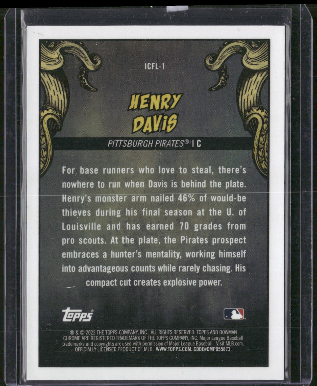 2022 Bowman Chrome #ICFL-1 Henry Davis It Came to the League