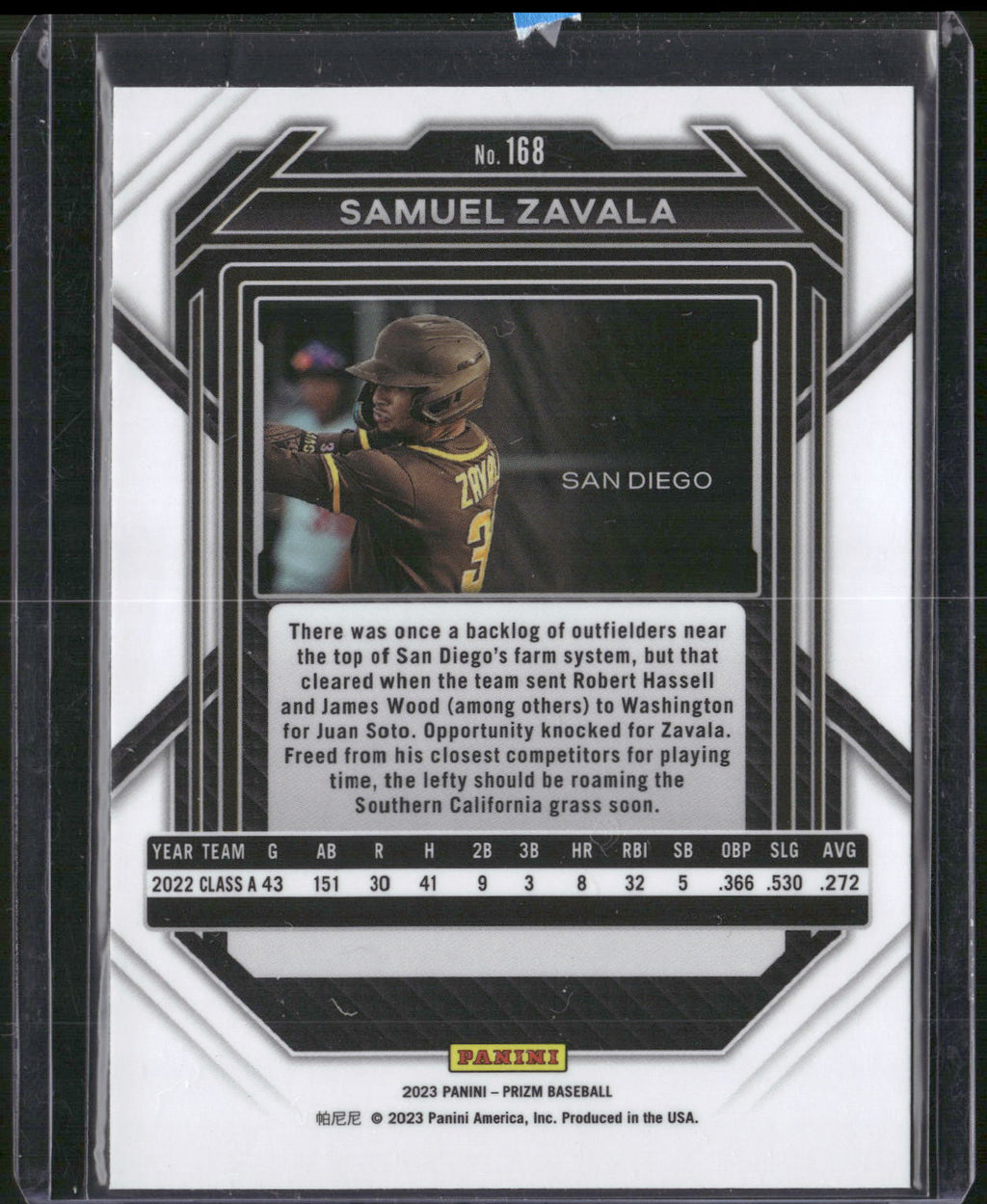 2023 Panini Prizm #168 Samuel Zavala