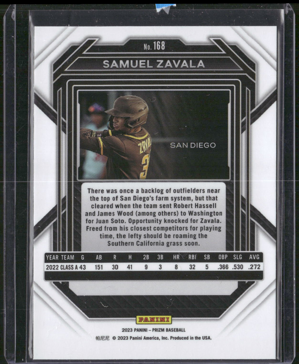 2023 Panini Prizm #168 Samuel Zavala