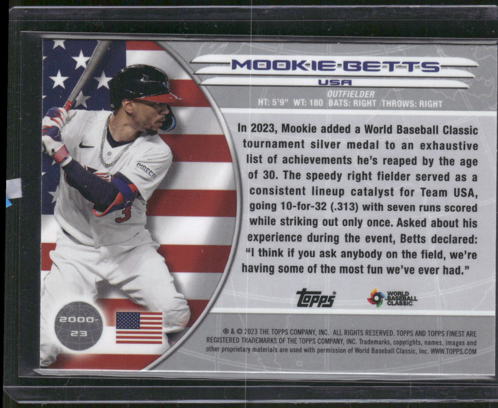 2023 Finest #2000-23 Mookie Betts 2000 Topps Finest World's Finest