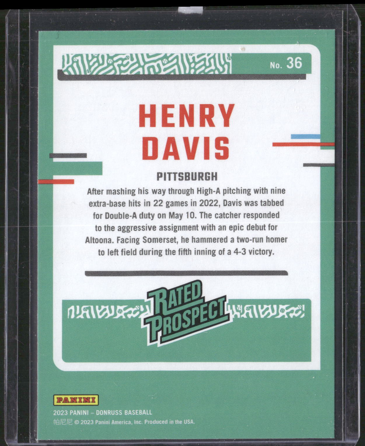 2023 Donruss #36 Henry Davis