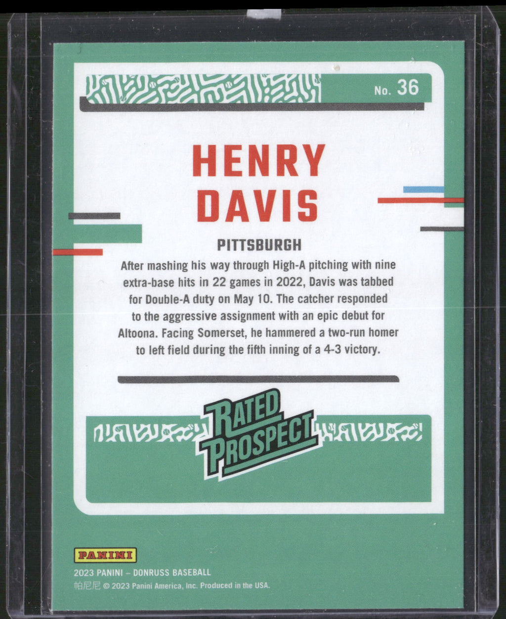2023 Donruss #36 Henry Davis