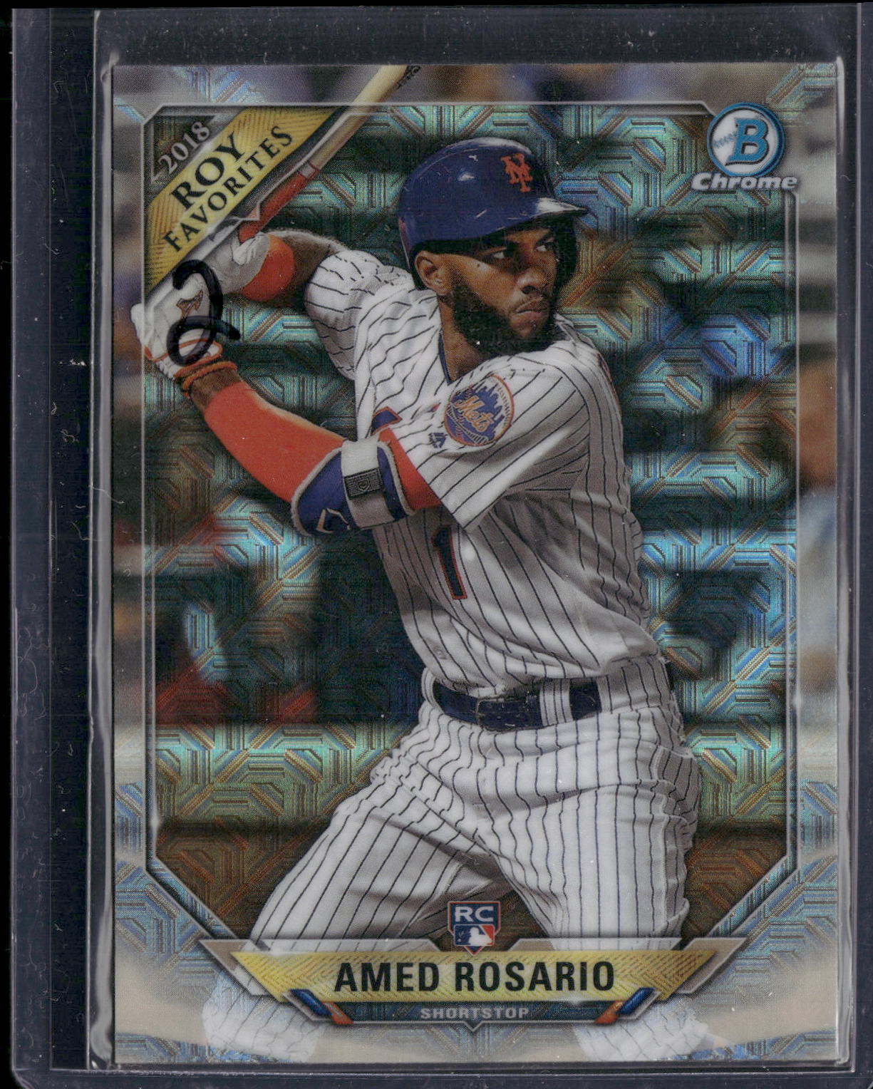 2018 Bowman #ROYF-AR Amed Rosario Chrome Rookie of the Year Favs Mojo Refractor