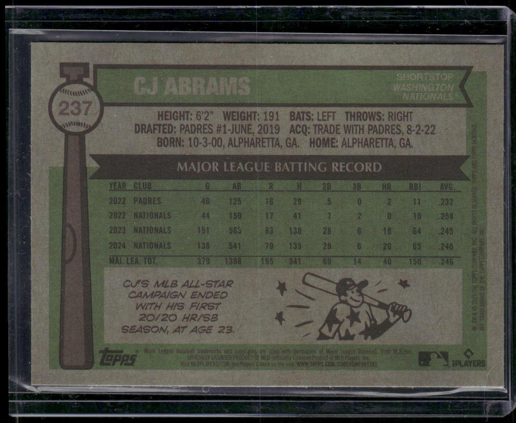 2025 Topps Heritage #237 CJ Abrams