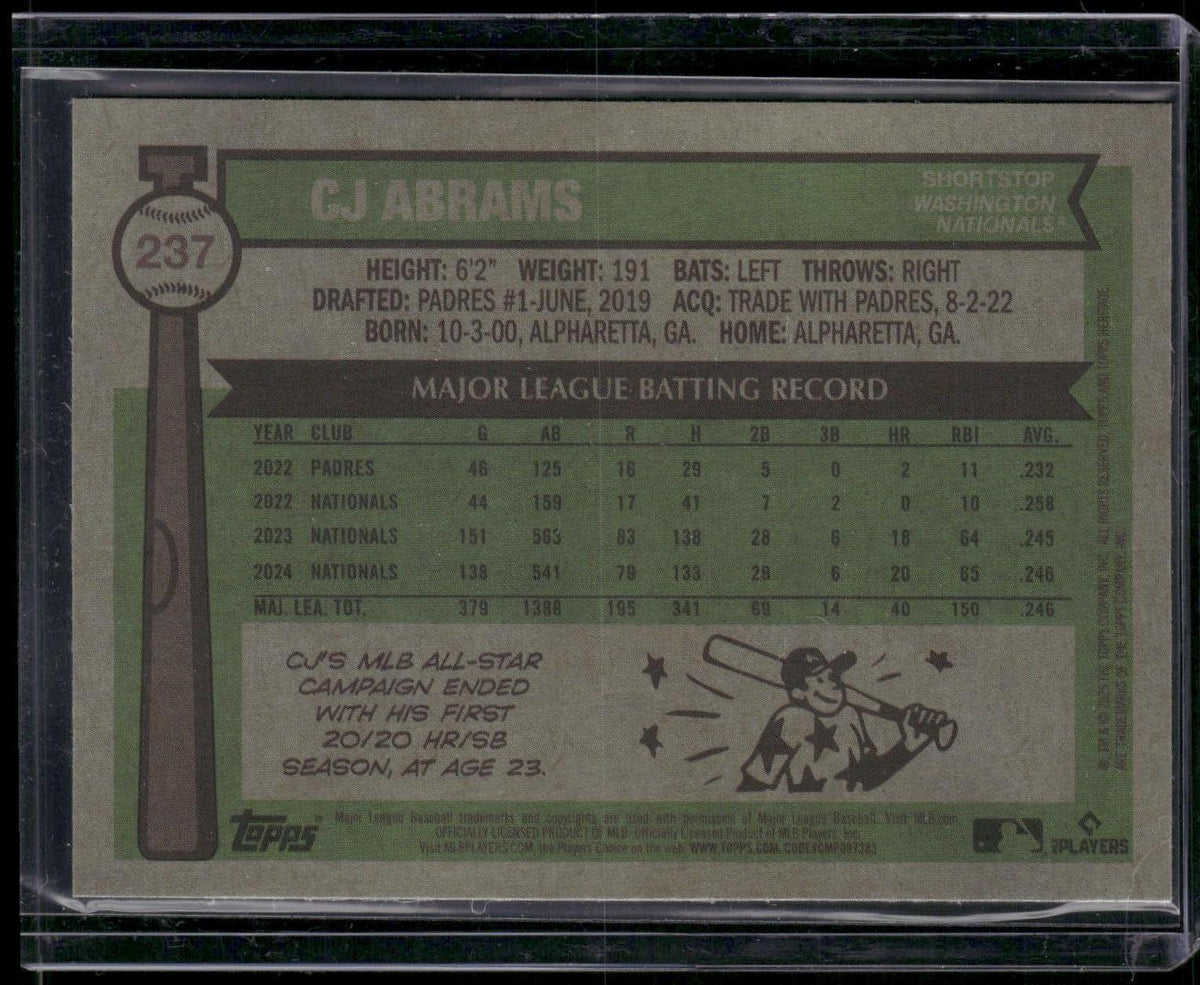 2025 Topps Heritage #237 CJ Abrams