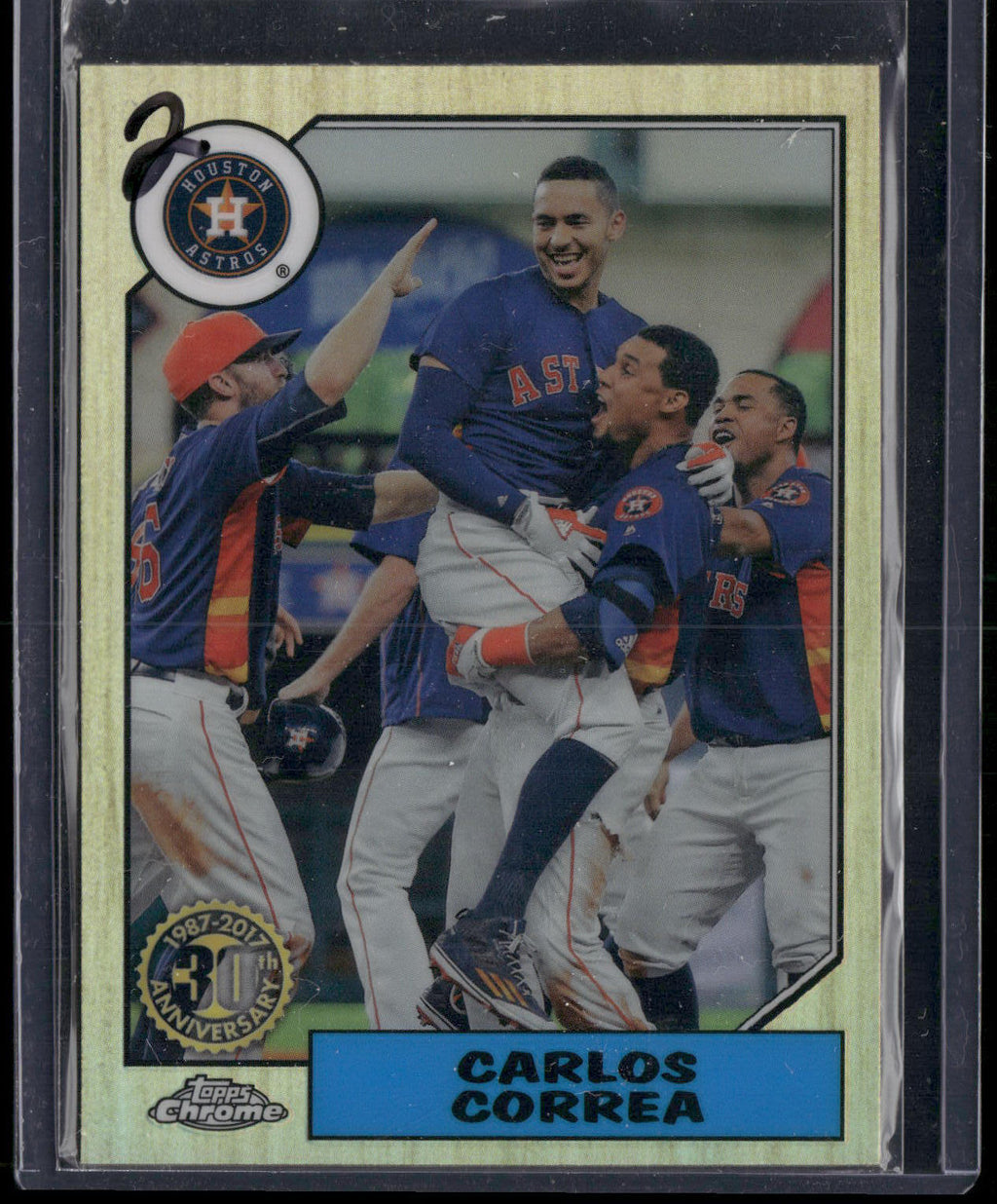 2017 Topps Chrome #87T-10 Carlos Correa 1987 Topps Baseball 30th Anniversary