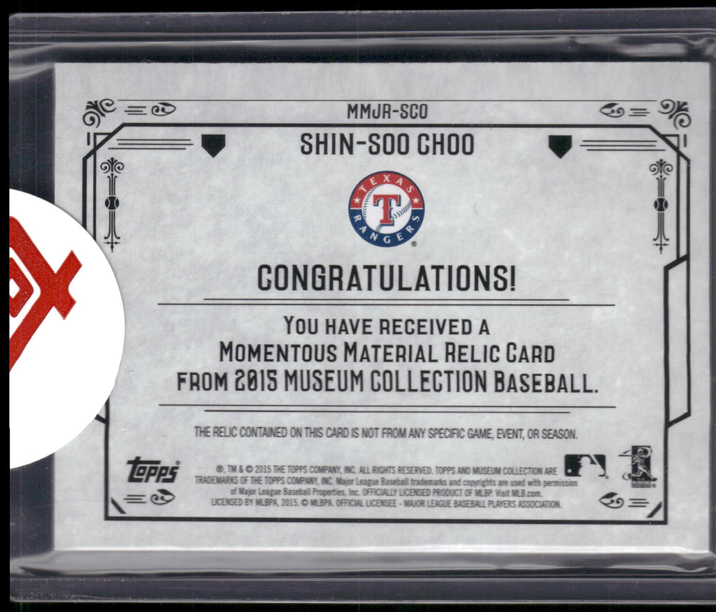 2015 Topps Museum Collection #MMJR-SCO Shin-Soo Choo  Jumbo Relics #/35