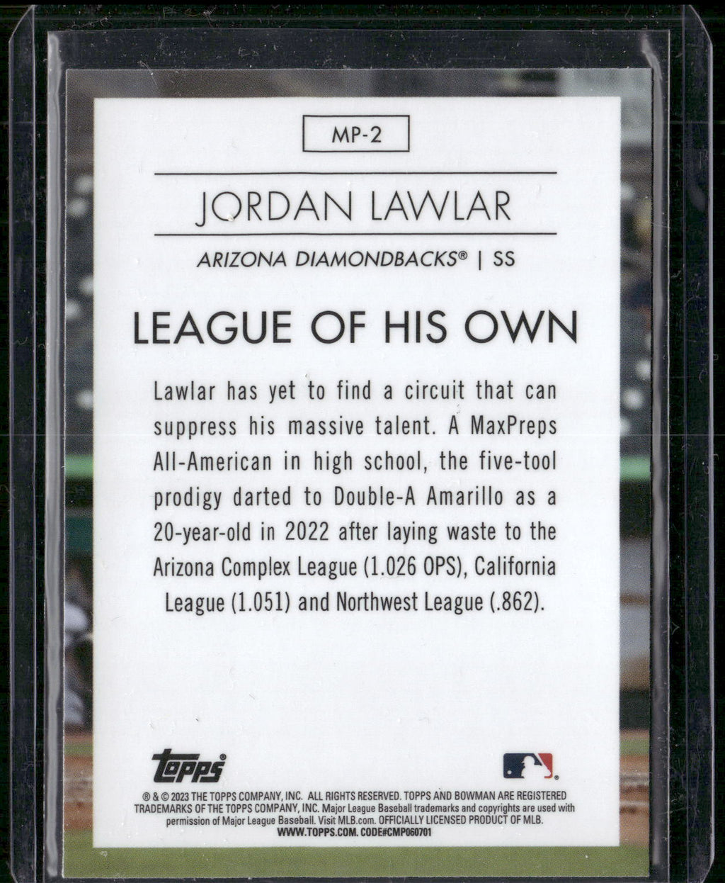 2023 Bowman #MP-2 Jordan Lawlar Modern Prospects