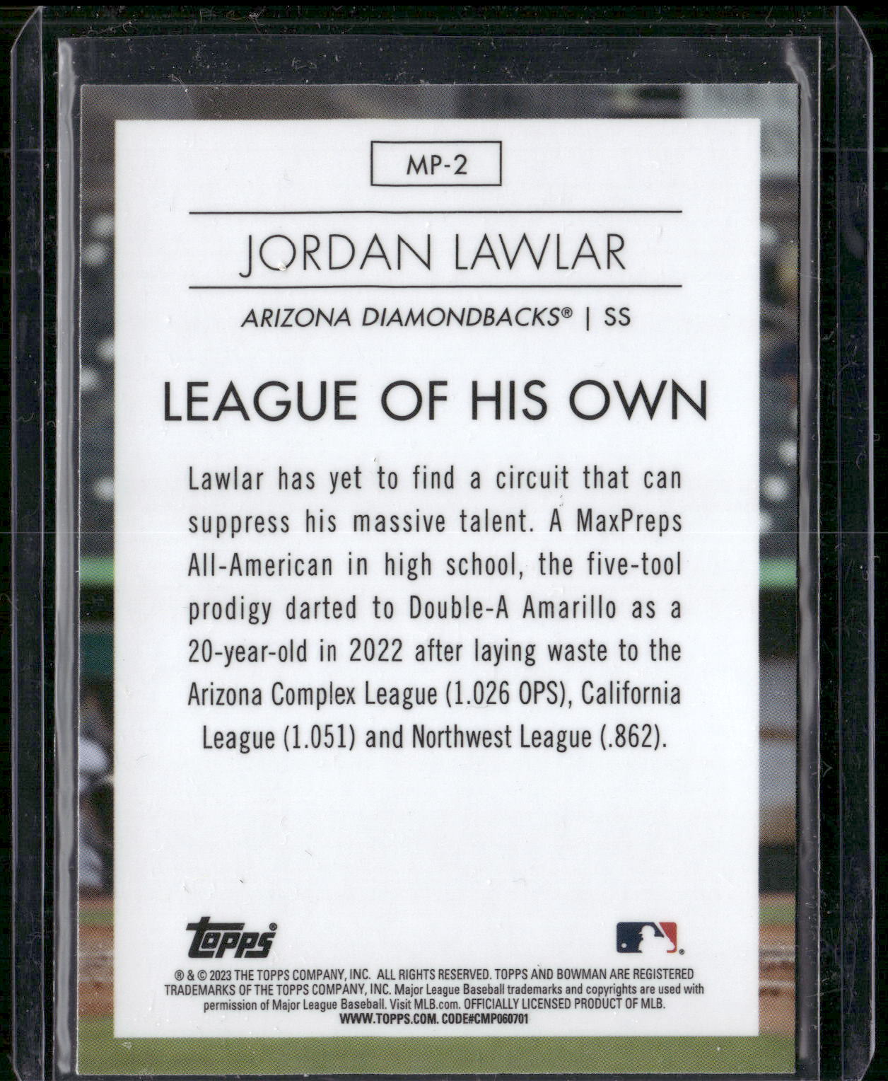 2023 Bowman #MP-2 Jordan Lawlar Modern Prospects